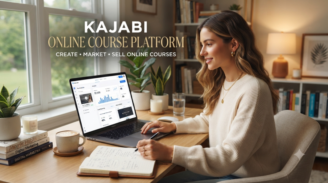 Kajabi online course platform for creating and selling online courses